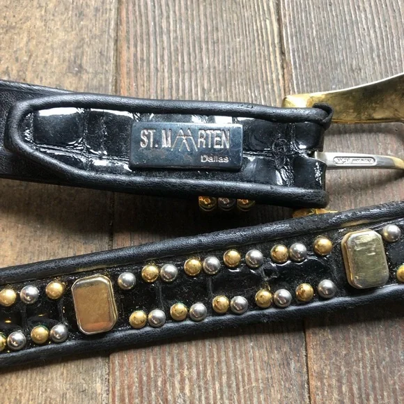 Vintage St. Maarten studded belt - Picture 8 of 12